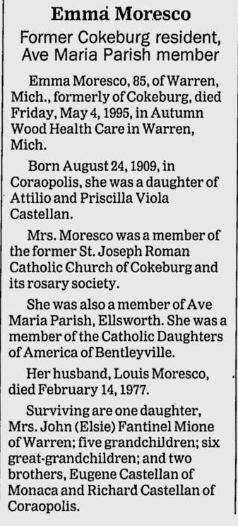 Emma Moresco obit